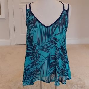 Sheer sleeveless tank top / cami large